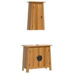 vidaXL Ensemble de meubles de salle de bain 2 Pièces bois de pin massif