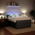 vidaXL Sommier à lattes de lit et matelas Gris foncé 140x190cm Velours