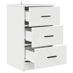 vidaXL Cabinet de chevet avec tiroir Blanc brillant 38 x 38 x 66 cm
