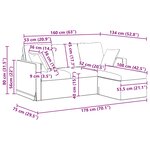 vidaXL Canapé Bleu 198 x 134 x 80 cm Velours