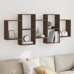 vidaXL Étagère murale chêne marron 159x18x65 cm bois d'ingénierie