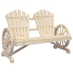 vidaXL Chaise de jardin Adirondack 2 places bois de sapin massif