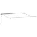 vidaXL Cadre de store rétractable électrique Blanc 3 x 2 5 m Acier
