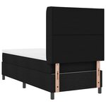 Lit à ressorts vidaXL avec matelas et LED noir 100x200 cm en tissu