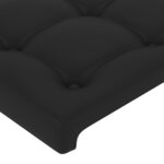 vidaXL Tête de lit avec oreilles Noir 183x23x78/88 cm Similicuir