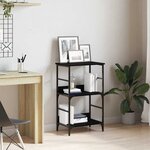 vidaXL Étagère Chêne noir 50x33x188.5cm Bois D'ingénierie