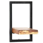 vidaXL Set d'étagères murales 5 Pièces Bois d'acacia massif et acier