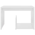 vidaXL Table d'appoint blanc 59x36x38 cm bois d'ingénierie