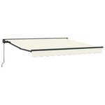 vidaXL Cadre d'auvent Crème 350 x 250 cm Polyester avec revêtement PU