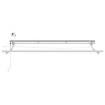 vidaXL Cadre de store électrique avec LED Blanc 3 5 x 2 5 m Aluminium