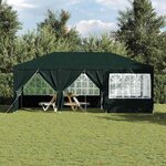 vidaXL Tente de fête Vert  Blanc 600 x 400 x 266 cm Polyester  Acier
