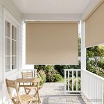 vidaXL Store roulant extérieur protection UV Beige Polyester