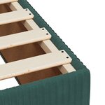 vidaXL Sommier à lattes de lit et matelas Vert foncé 140x190cm Velours