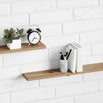 vidaXL Étagère à livres 4 Pièces Marron 100 x 10 x 1 5 cm