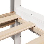 vidaXL Lit bibliothèque sans matelas blanc 90x190cm bois de pin massif