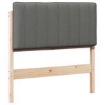 vidaXL Tête de lit capitonnée Marron et gris clair 90 cm Pin massif