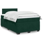vidaXL Sommier à lattes de lit avec matelas vert foncé 120x190 cm