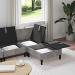 vidaXL Ensemble de meubles pour le salon 4 Pièces Gris clair Velours