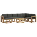 vidaXL Ensemble de canapés d'extérieur 9 pc Blanc et anthracite