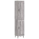 vidaXL Buffet haut Sonoma gris 34 5x34x180 cm Bois d'ingénierie