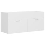 vidaXL Armoire d'évier avec lavabo intégré Blanc Aggloméré