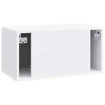 vidaXL Meuble TV mural Blanc 59 5 x 31 x 30 cm Bois d'ingénierie
