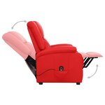 vidaXL Fauteuil Rouge Similicuir