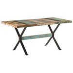 vidaXL Table de salle à manger 160x80x76cm Bois de récupération massif