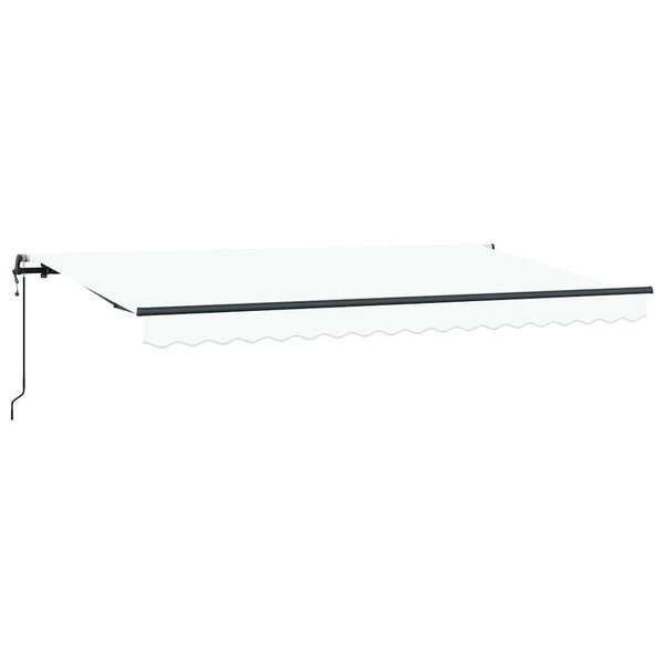 vidaXL Auvent Rétractable Blanc 400 x 200 cm Polyester et Aluminium