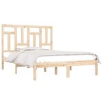 vidaXL Cadre de lit Bois de pin massif 140x190 cm