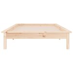 vidaXL Cadre de lit à LED sans matelas 100x200 cm bois massif