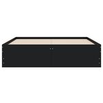 vidaXL Cadre de lit avec tiroirs sans matelas noir 120x200 cm