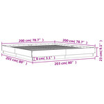 vidaXL Cadre de lit sans matelas chêne sonoma 200x200 cm
