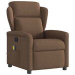vidaXL Fauteuil de massage inclinable Marron Tissu
