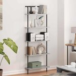 vidaXL Étagère Sonoma gris 60 x 24 x 168 cm Bois d'ingénierie