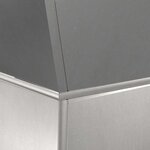 vidaXL Jardinière à pilier 2 Pièces Argent 40 x 40 x 100 cm