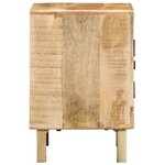 vidaXL Table de chevet 2 Pièces 40x32x46 cm bois massif de manguier brut