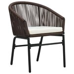 vidaXL Ensemble de salle à manger pour jardin 5 Pièces Marron Poly rotin