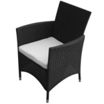 vidaXL Ensemble à manger d'extérieur 7 Pièces et coussins résine tressée