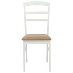 vidaXL Chaise de salle à manger 2 Pièces Blanc et marron