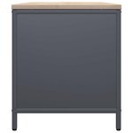 vidaXL Étagère à bois de chauffage avec plateau en bois anthracite