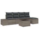 vidaXL Ensemble de canapé de jardin avec coussin 6 Pièces Gris clair