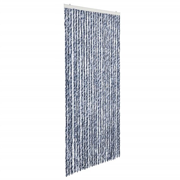 vidaXL Moustiquaire Bleu blanc et argenté 100x220 cm Chenille