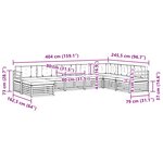 vidaXL Ensemble de canapés d'extérieur 8 pc Naturel et Anthracite
