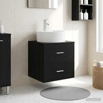 vidaXL Vanité de lavabo mural Chêne noir 49 5 x 44 5 x 65 cm