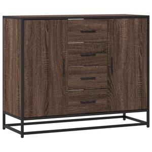 vidaXL Buffet chêne marron 92x35x76 cm Bois d'ingénierie