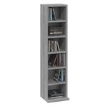 vidaXL Armoire à CD Sonoma gris 21x20x88 cm Bois d'ingénierie
