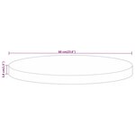 vidaXL Dessus de table Ø 60x3 8 cm rond bois massif de récupération