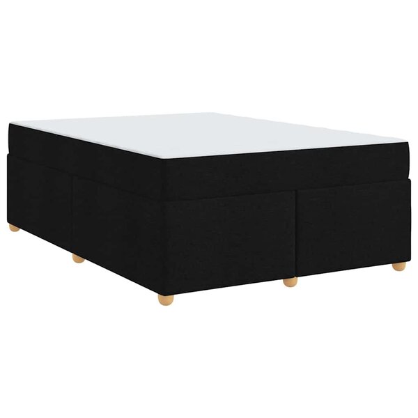 vidaXL Cadre de lit avec matelas avec matelas Noir 140 x 200 cm tissu