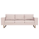 vidaXL Ensemble de canapé 2 Pièces tissu crème